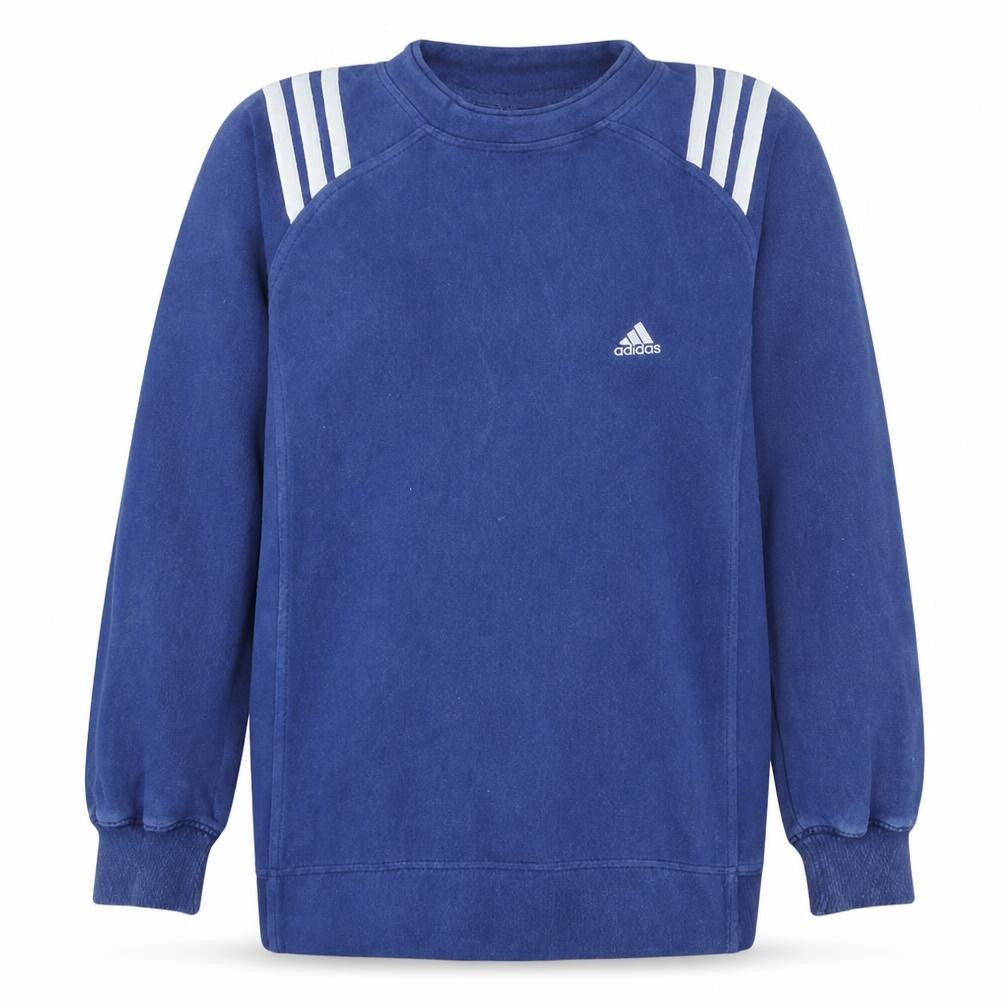 Adidas Womens Blue Crew Neck Pullover Sweatshirt Size 10