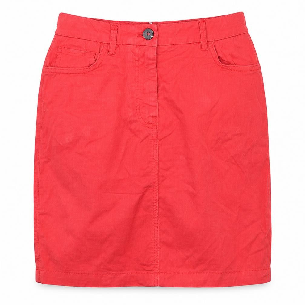 Tommy Hilfiger Women Red Cotton Short Skirt Size 8