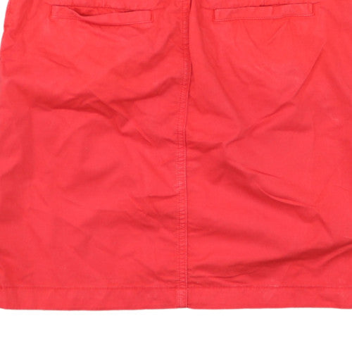 Tommy Hilfiger Women Red Cotton Short Skirt Size 8