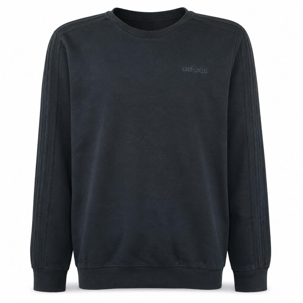 Adidas Mens Black M Crew Neck Pullover Sweatshirt Classic Style