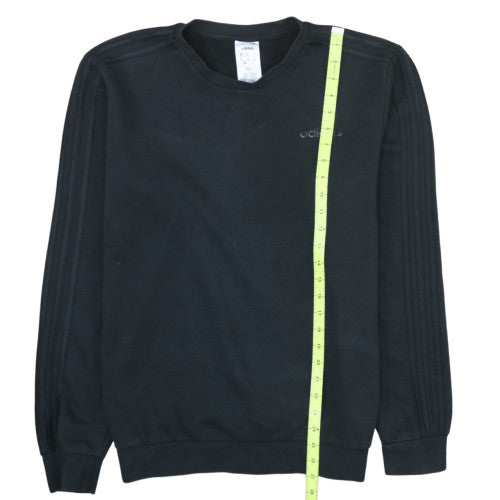 Adidas Mens Black M Crew Neck Pullover Sweatshirt Classic Style