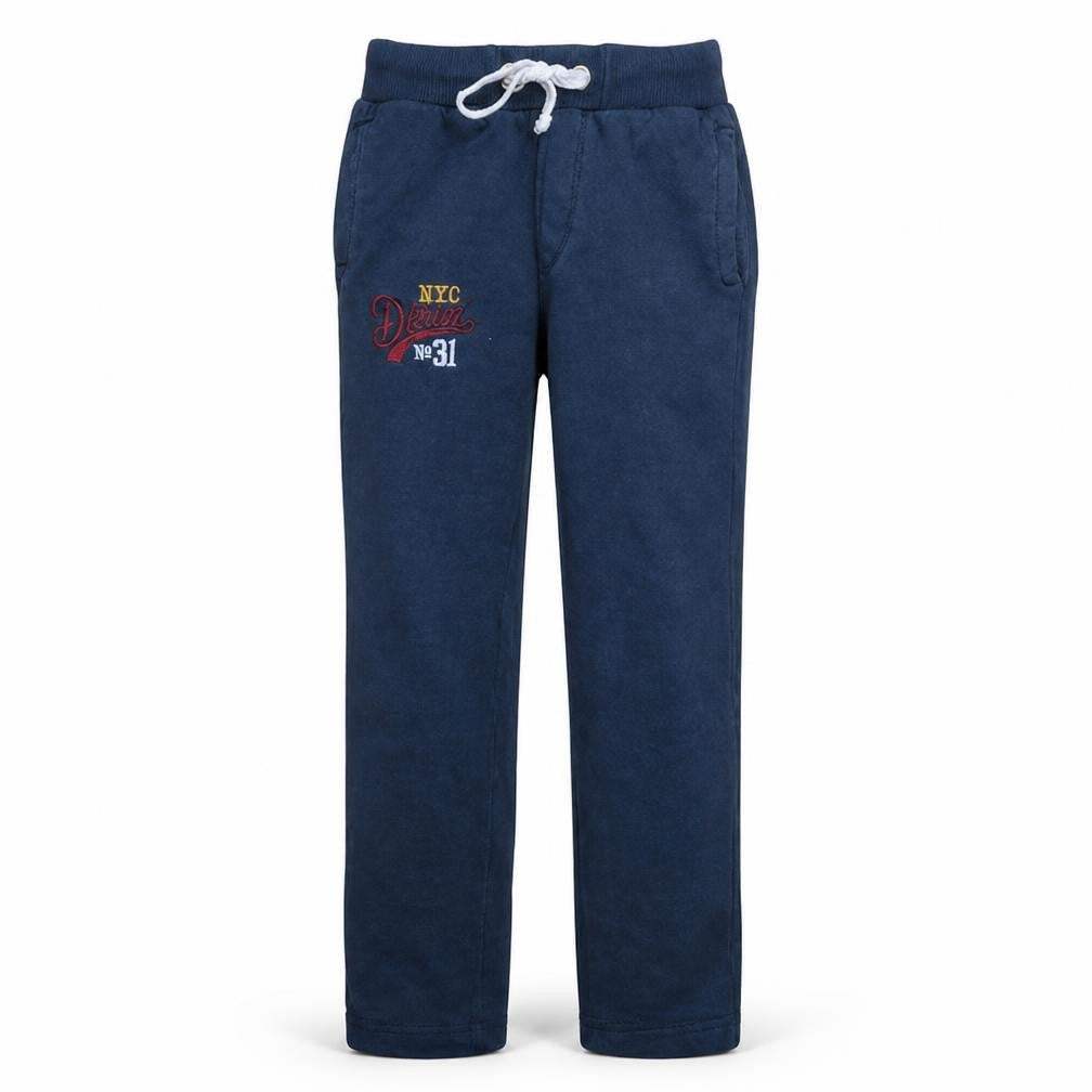 Diesel Men's Blue Sweatpants L Regular Fit Embroidered Logo