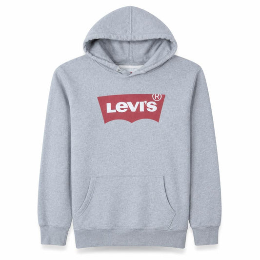 Levi's Men's Grey Pullover Hoodie M Regular Fit Fleece Sweatshirt