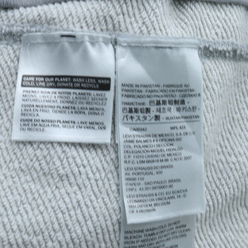Levi's Men's Grey Pullover Hoodie M Regular Fit Fleece Sweatshirt