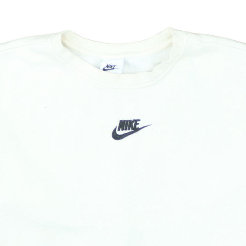 Nike Boys White XL Pullover Fleece Sweatshirt with Logo Crew Neck