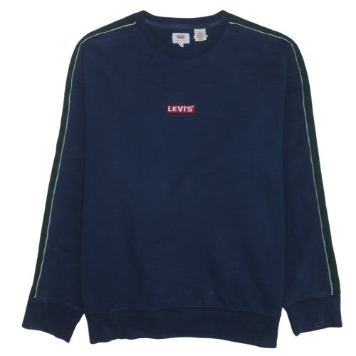 Levi's Men's Blue XL Pullover Sweatshirt Logo Crew Neck Fleece