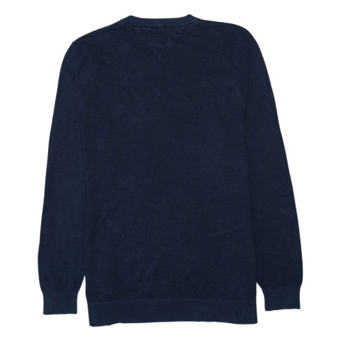 Tommy Jeans Men's Blue 2XL Cotton Crew Neck Pullover Jumper