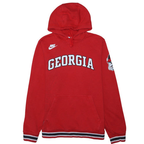 Nike Men's Red Georgia Pullover Hoodie Size L Fleece Sportswear