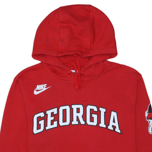 Nike Men's Red Georgia Pullover Hoodie Size L Fleece Sportswear