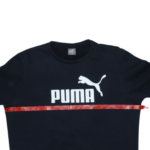 Puma Men's Black Large Pullover Crew Neck Graphic Sweatshirt
