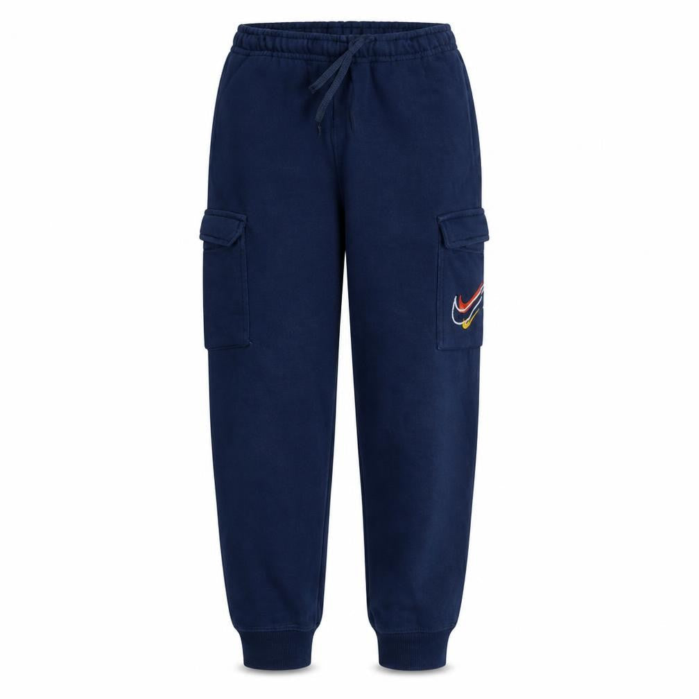 Nike Men’s Blue Cargo Jogger Sweatpants M Elastic Waist Cotton Blend
