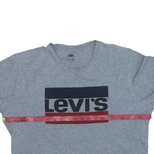 Levi's Men's Grey XL Logo Crew Neck Short Sleeve T-Shirt