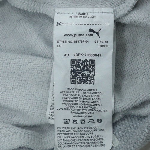Puma Womens Grey Logo Pullover Hoodie Size 14
