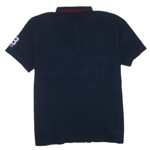 Nautica Men’s Blue 3XL Colourblock Polo Shirt Embroidered Logo