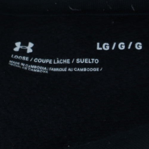 Under Armour Men's Black Pullover Hoodie L Loose Fit Sportswear