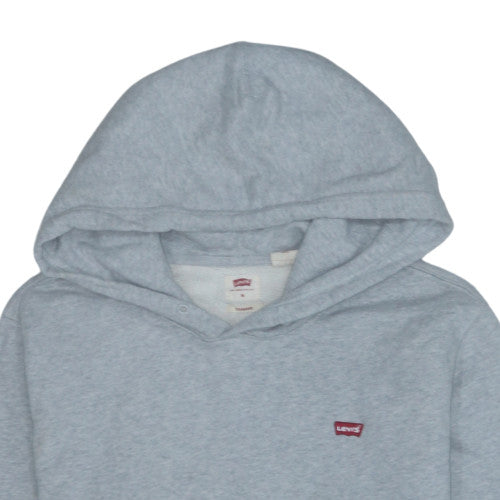 Levi's Men's Grey Pullover Hoodie Size M Regular Fit Logo Fleece