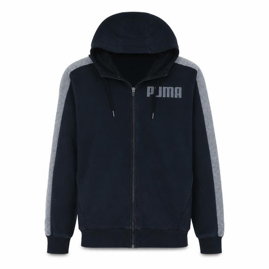 Puma Men's Black Full Zip Hoodie Medium Sports Fleece Jacket