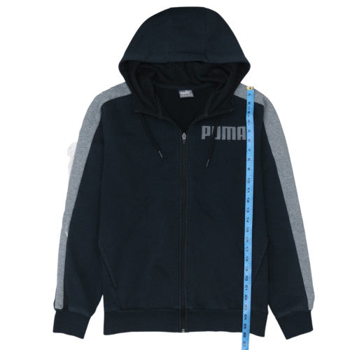Puma Men's Black Full Zip Hoodie Medium Sports Fleece Jacket