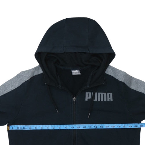 Puma Men's Black Full Zip Hoodie Medium Sports Fleece Jacket