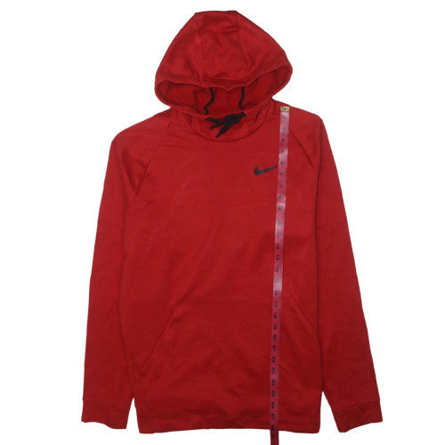 Nike Men's Red Dri-FIT Pullover Hoodie L Sports Training