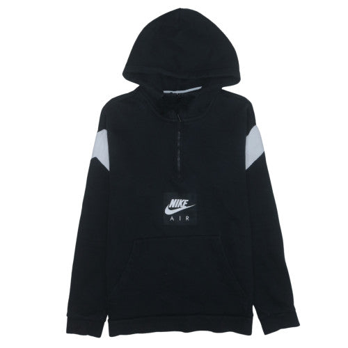 Nike Air Men's Black M Pullover Hoodie 1/2 Zip Fleece Sweatshirt