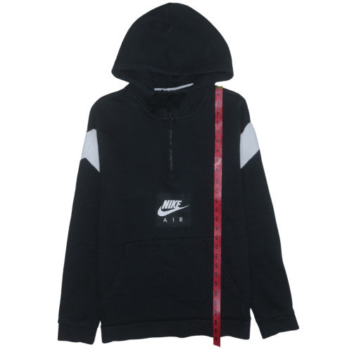 Nike Air Men's Black M Pullover Hoodie 1/2 Zip Fleece Sweatshirt