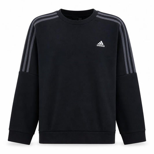 adidas Men’s Black Crew Neck Pullover Sweatshirt M Sports Fleece