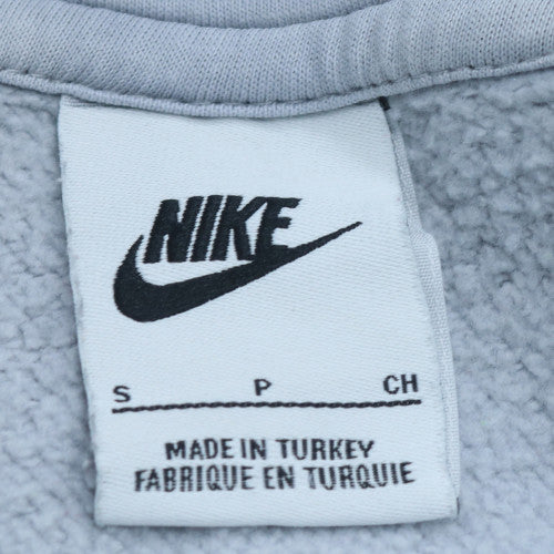 Nike Men’s Grey Pullover Hoodie Size S Regular Fit Fleece Sweatshirt