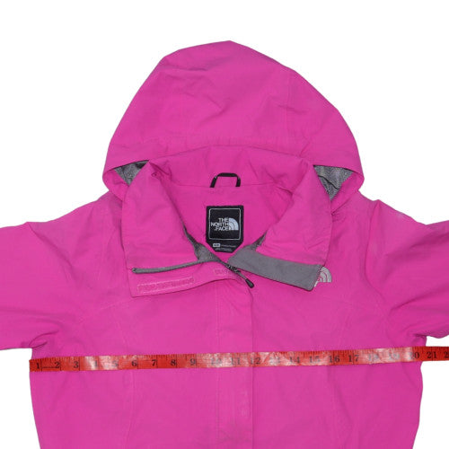 The North Face Pink Unisex Adults M Waterproof Hooded Rain Jacket