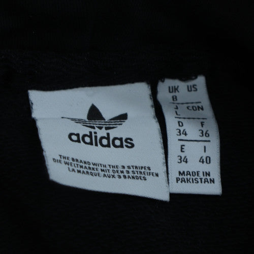 Adidas Womens Black Trefoil Logo Pullover Hoodie Size 8