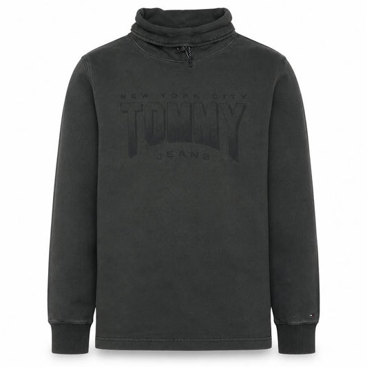 Tommy Jeans Men's Green L Sweatshirt with High Neck Graphic Print