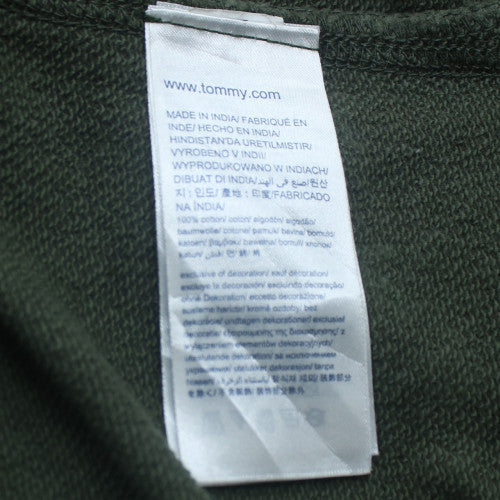 Tommy Jeans Men's Green L Sweatshirt with High Neck Graphic Print