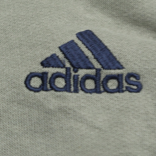 adidas Men's Beige Logo Pullover Sweatshirt L Crew Neck Fleece