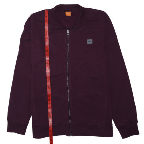 Hugo Boss Men's Burgundy Full Zip Sweatshirt XXL Classic Style