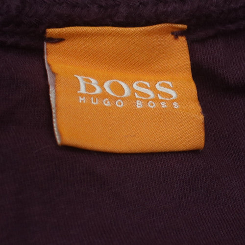 Hugo Boss Men's Burgundy Full Zip Sweatshirt XXL Classic Style