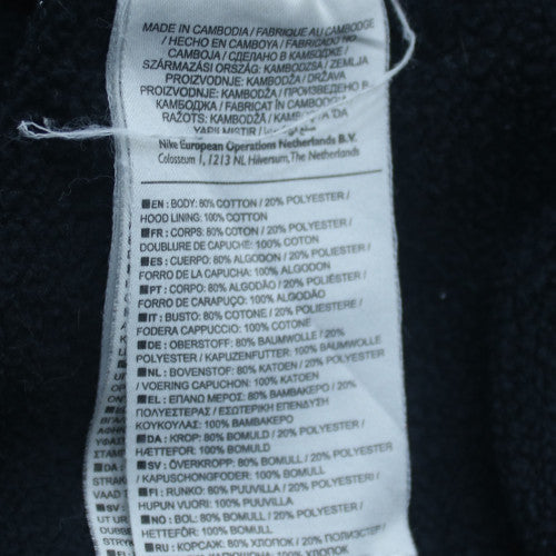 Nike Women's Black Full Zip Hoodie L Cotton Blend Sportswear