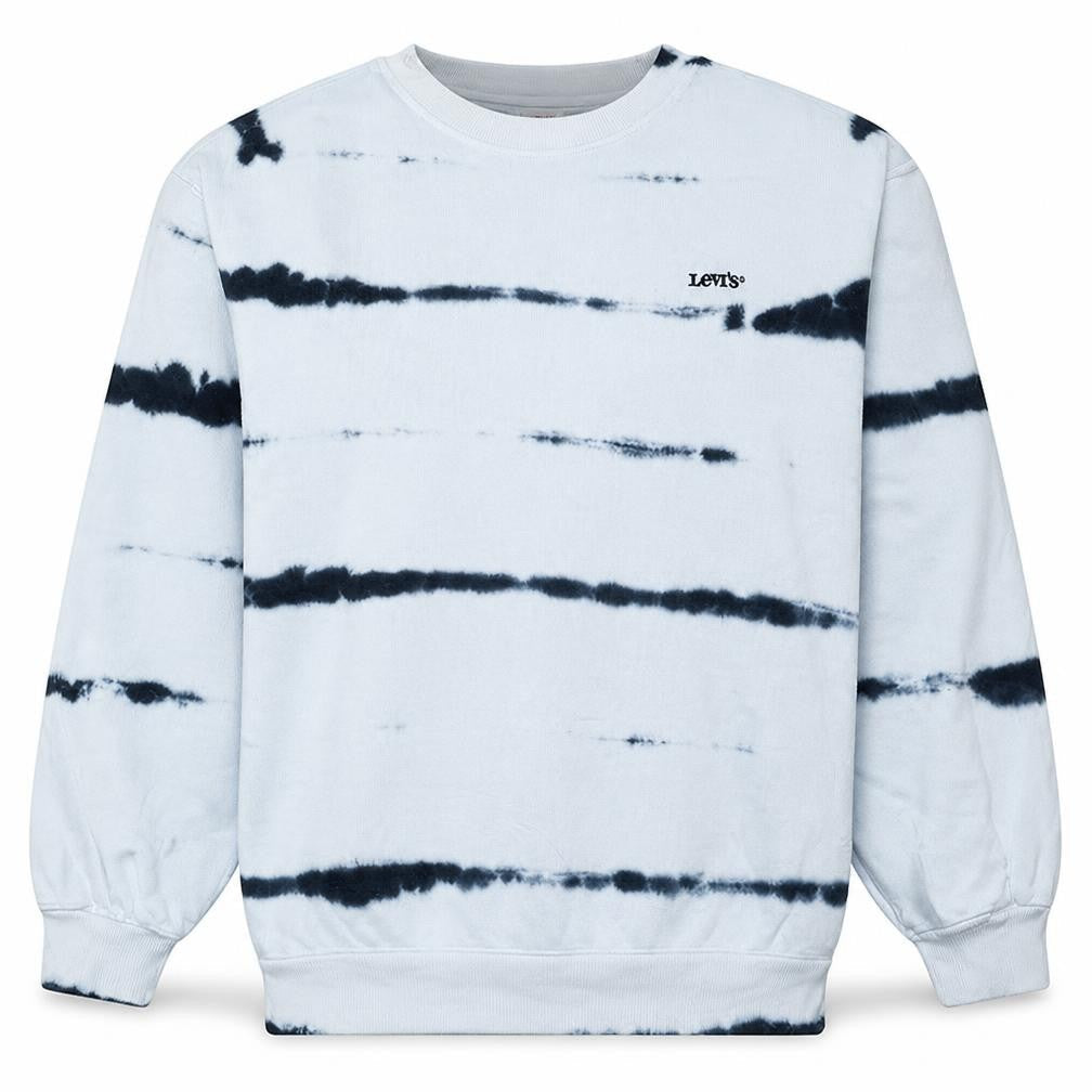 Levi's Womens White Tie-Dye Pullover Sweatshirt Size S