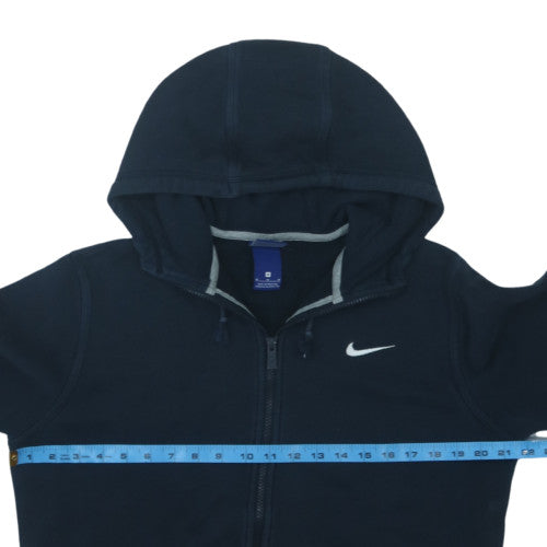 Nike Men's Blue Full Zip Hoodie M Cotton Blend Fleece