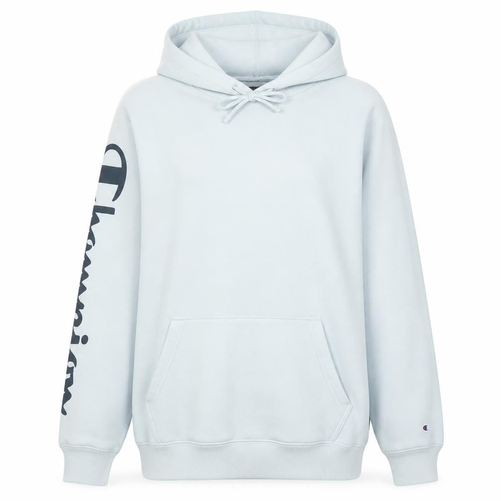 Champion Womens White Pullover Hoodie Size L Cotton Blend