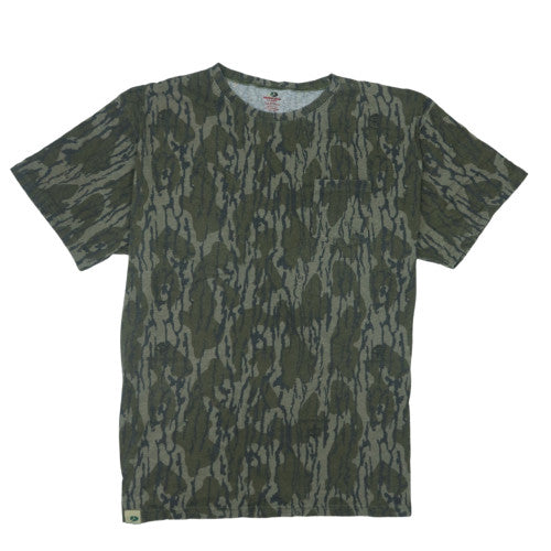 Mossy Oak Men's Green Camouflage Cotton Short Sleeve T-Shirt XL