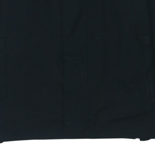 Adidas Boys Black Hooded Rain Coat Jacket 13-14 Years Waterproof Lined