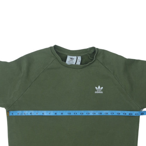 Adidas Men’s Green Crew Neck Pullover Sweatshirt Size M