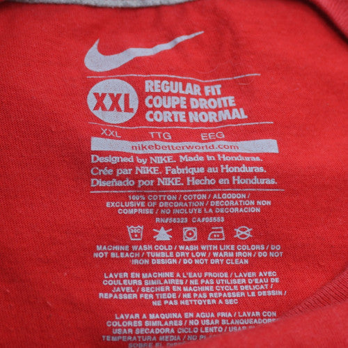 Nike Men's Red Crew Neck Short Sleeve Regular Fit T-Shirt XXL