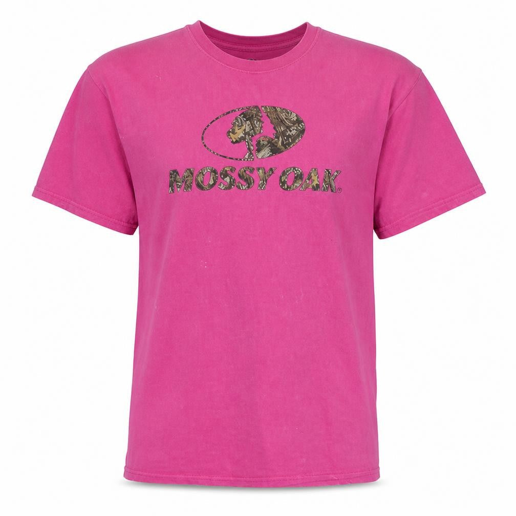 Mossy Oak Women's Pink Cotton Logo Short Sleeve T-Shirt Size L