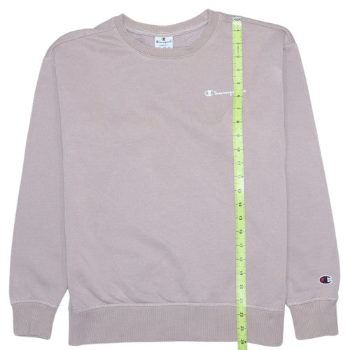 Champion Womens Beige Small Crew Neck Pullover Sweatshirt