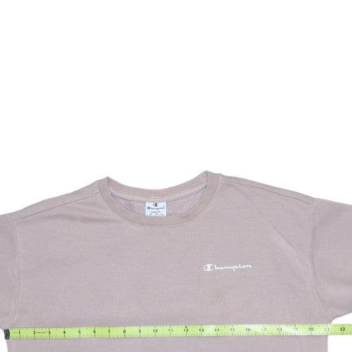 Champion Womens Beige Small Crew Neck Pullover Sweatshirt