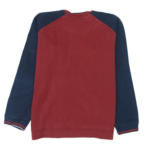 Nike Teens Red & Navy Pullover Sweatshirt M Regular Fit Logo Sports