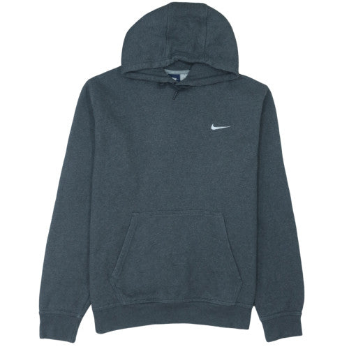 Nike Mens Grey Pullover Hoodie Medium Fleece Logo Sportswear