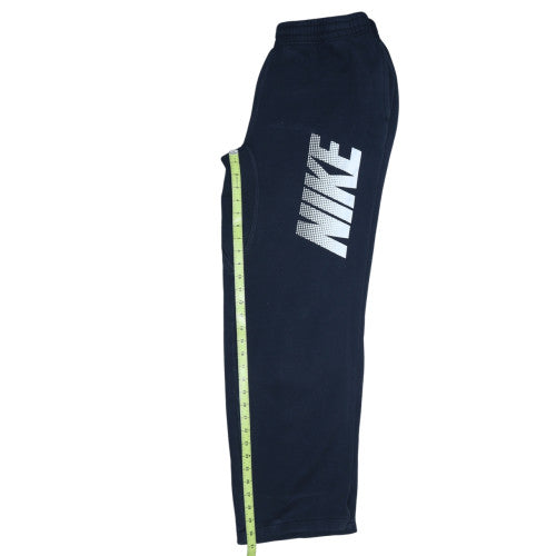 Nike Men's Black Cotton Blend Jogger Sweatpants L Logo Print