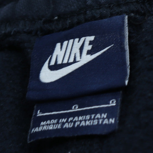 Nike Men's Black Cotton Blend Jogger Sweatpants L Logo Print